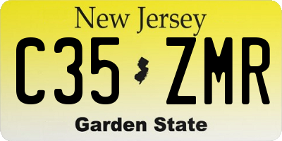 NJ license plate C35ZMR