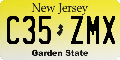 NJ license plate C35ZMX
