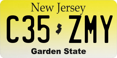 NJ license plate C35ZMY