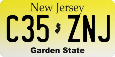 NJ license plate C35ZNJ