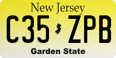 NJ license plate C35ZPB