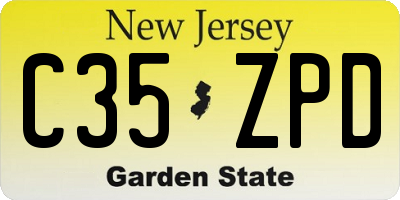 NJ license plate C35ZPD