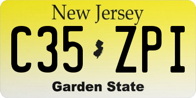 NJ license plate C35ZPI
