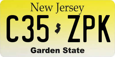 NJ license plate C35ZPK