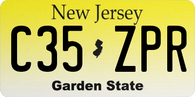 NJ license plate C35ZPR