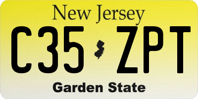 NJ license plate C35ZPT