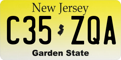 NJ license plate C35ZQA