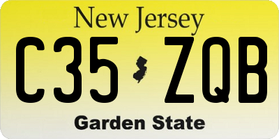 NJ license plate C35ZQB