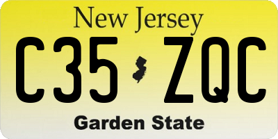 NJ license plate C35ZQC