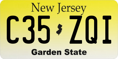 NJ license plate C35ZQI