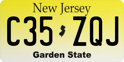 NJ license plate C35ZQJ