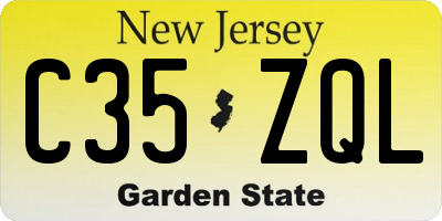 NJ license plate C35ZQL