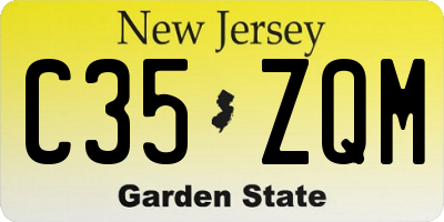 NJ license plate C35ZQM