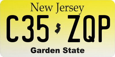 NJ license plate C35ZQP