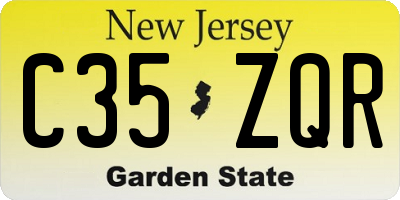 NJ license plate C35ZQR