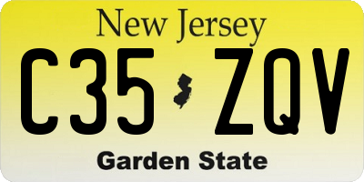 NJ license plate C35ZQV