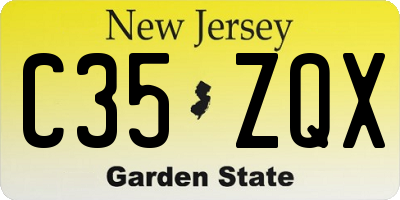 NJ license plate C35ZQX