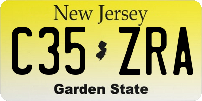 NJ license plate C35ZRA