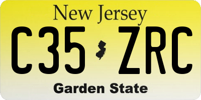 NJ license plate C35ZRC