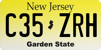 NJ license plate C35ZRH