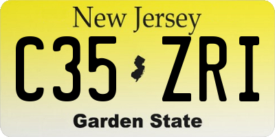 NJ license plate C35ZRI