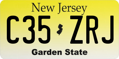 NJ license plate C35ZRJ