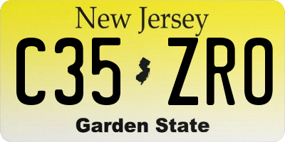 NJ license plate C35ZRO