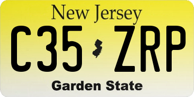 NJ license plate C35ZRP