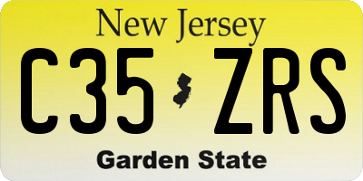 NJ license plate C35ZRS