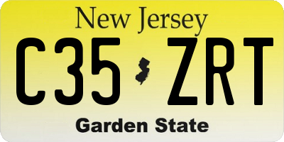 NJ license plate C35ZRT