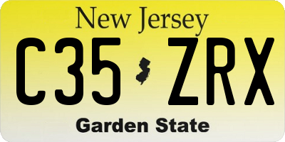 NJ license plate C35ZRX