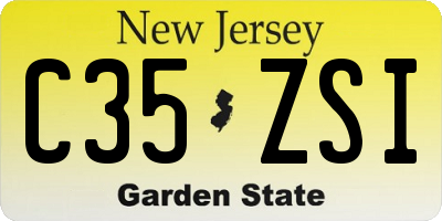 NJ license plate C35ZSI