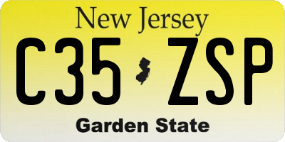 NJ license plate C35ZSP