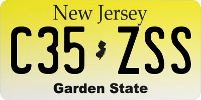 NJ license plate C35ZSS