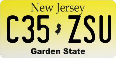 NJ license plate C35ZSU
