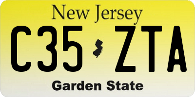 NJ license plate C35ZTA