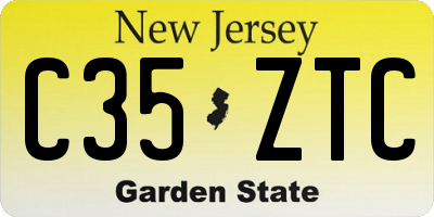 NJ license plate C35ZTC