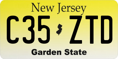 NJ license plate C35ZTD