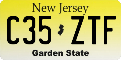 NJ license plate C35ZTF