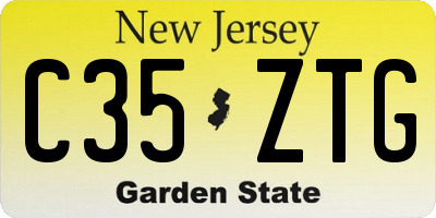 NJ license plate C35ZTG
