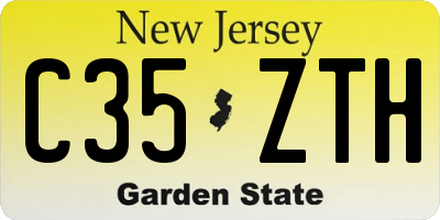 NJ license plate C35ZTH