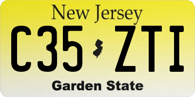 NJ license plate C35ZTI