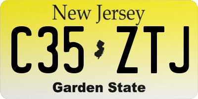 NJ license plate C35ZTJ