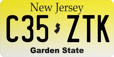 NJ license plate C35ZTK