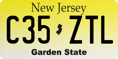NJ license plate C35ZTL