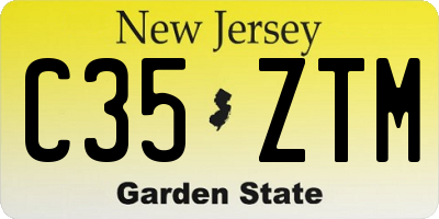 NJ license plate C35ZTM