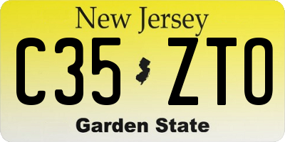 NJ license plate C35ZTO