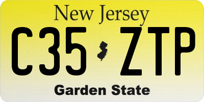 NJ license plate C35ZTP