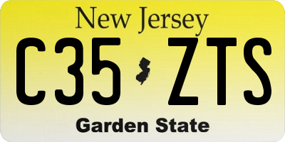NJ license plate C35ZTS
