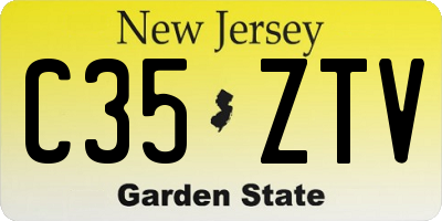 NJ license plate C35ZTV